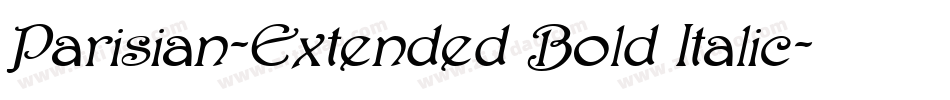 Parisian-Extended Bold Italic字体转换